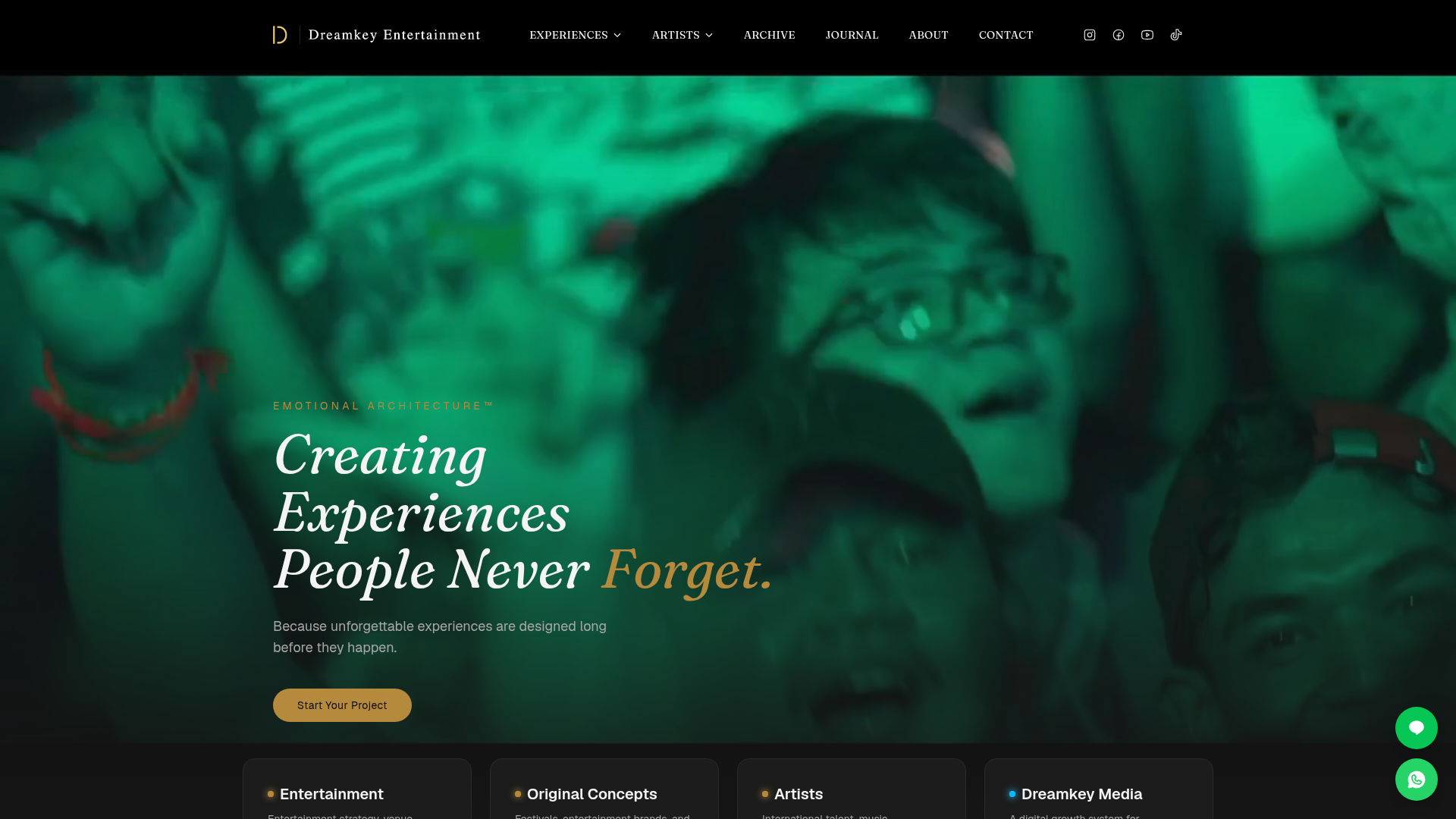 Dreamkey Entertainment website